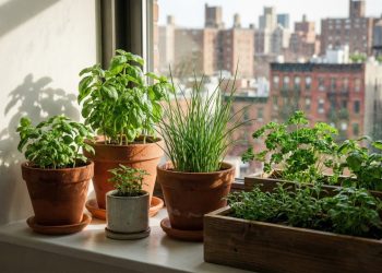 Como montar uma horta em apartamento com pouco espaço e colher temperos frescos