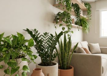 Mesmo com pouco espaço, a decoração com plantas muda o visual da casa
