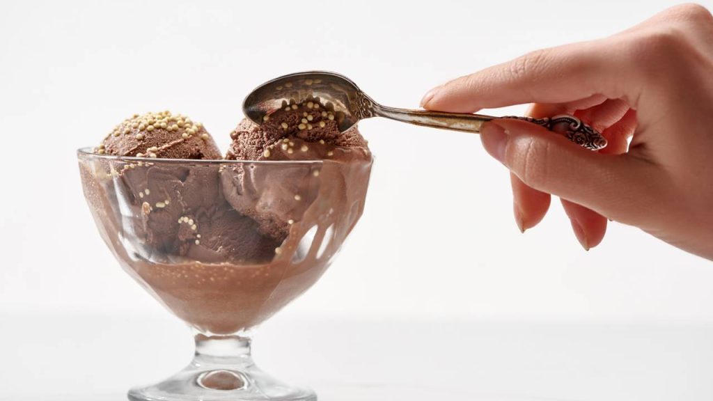 sorvete de chocolate caseiro