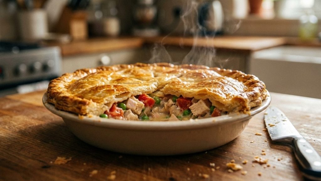 Essa torta de frango fácil tem massa leve, recheio bem temperado e preparo rápido no liquidificador