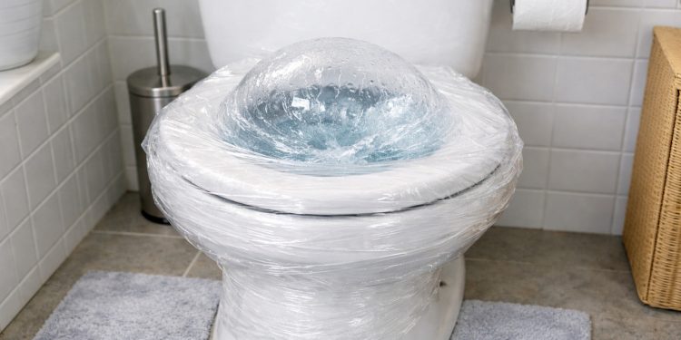 Por que o filme plástico no vaso sanitário vira solução rápida contra entupimento?