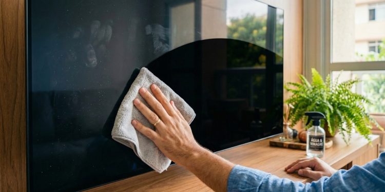 Como limpar a tela da TV sem riscar usando um truque caseiro que deixa a imagem mais nítida na hora