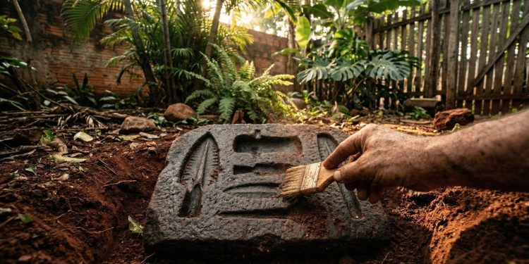 O homem sustentou sua residência durante anos com uma pedra que acabou se revelando um artefato de 3.000 anos