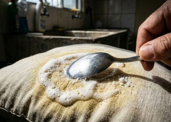 Colher na mão e uma mistura simples fazem o amarelado da almofada desaparecer sem esforço