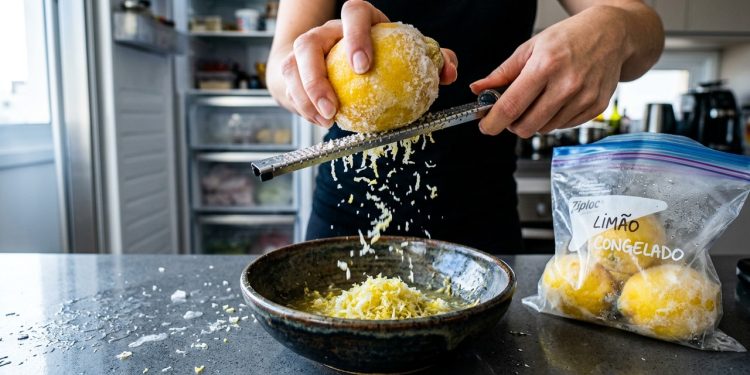 Um truque simples no freezer está mudando a forma de usar o limão na cozinha
