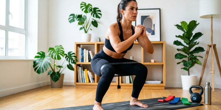 Com um simples elástico em casa já dá para fazer um treino completo para o corpo