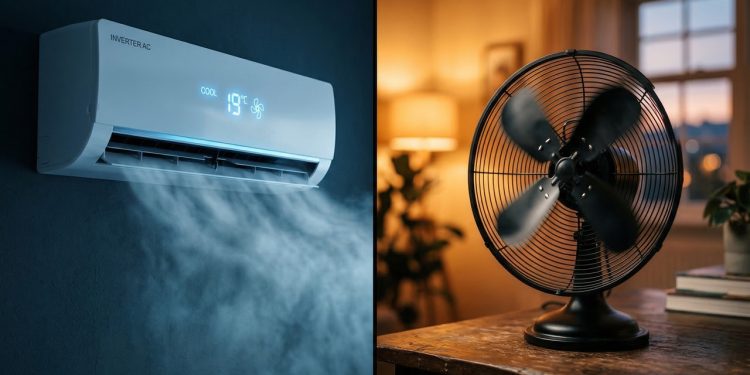 Quanto gasta usar um ar-condicionado por 1 hora todos os dias ou usar um ventilador de mesa no mesmo tempo