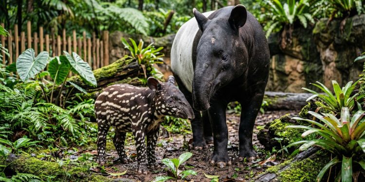 Nascimento de anta-malaia na Espanha simboliza vitória histórica para conservação ambiental