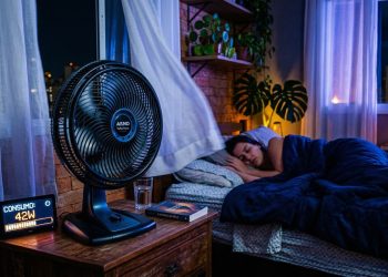 Quanto custa deixar o ventilador ligado a noite toda todos os dias do verão