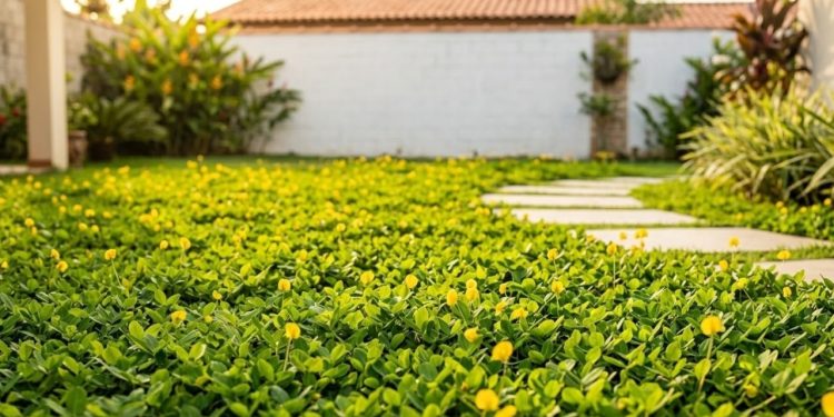 Cultivar uma planta de cobertura de solo, como o trevo branco, a grama amendoim ou o capim-limão, é a estratégia mais eficiente para transformar canteiros problemáticos em áreas produtivas