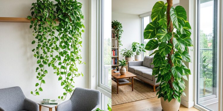 Condução da planta jiboia define tamanho das folhas e estilo decorativo