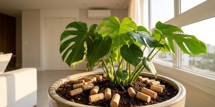 A utilização de uma simples rolha de vinho transformou o cuidado diário com o jardim doméstico