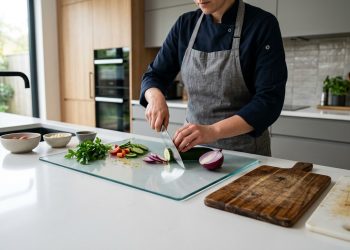 Tábuas de vidro temperado ganham espaço nas cozinhas modernas e mudam o preparo dos alimentos