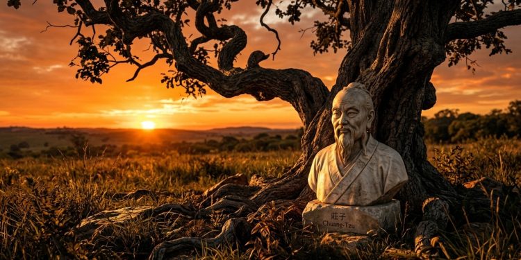Frase de hoje de Chuang-Tzu: “A árvore torta vive muito tempo, enquanto a árvore reta vira madeira”