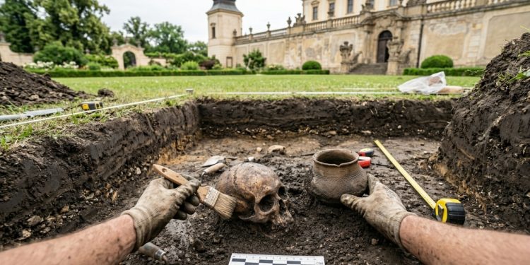 Reforma em castelo tcheco revela tumba intacta da Idade do Bronze