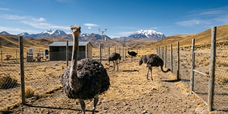 Avestruzes desafiam biologia e se adaptam ao frio do altiplano boliviano
