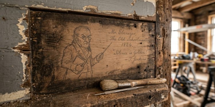 Historiadores descobrem anotações de estudantes de 200 anos escondidas nas paredes da escola.