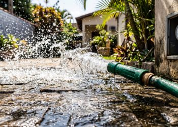 Quanto aumenta na conta de água usar mangueira para limpar quintal 3 vezes por semana