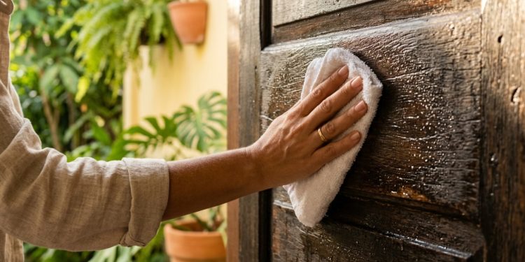 Limpe a porta de entrada com água, vinagre e sal: quais os benefícios e quando fazer isso
