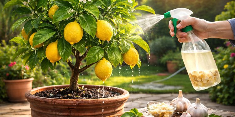 Borrifar água com alho amassado em limoeiros: por que essa técnica natural pode salvar sua planta das pragas