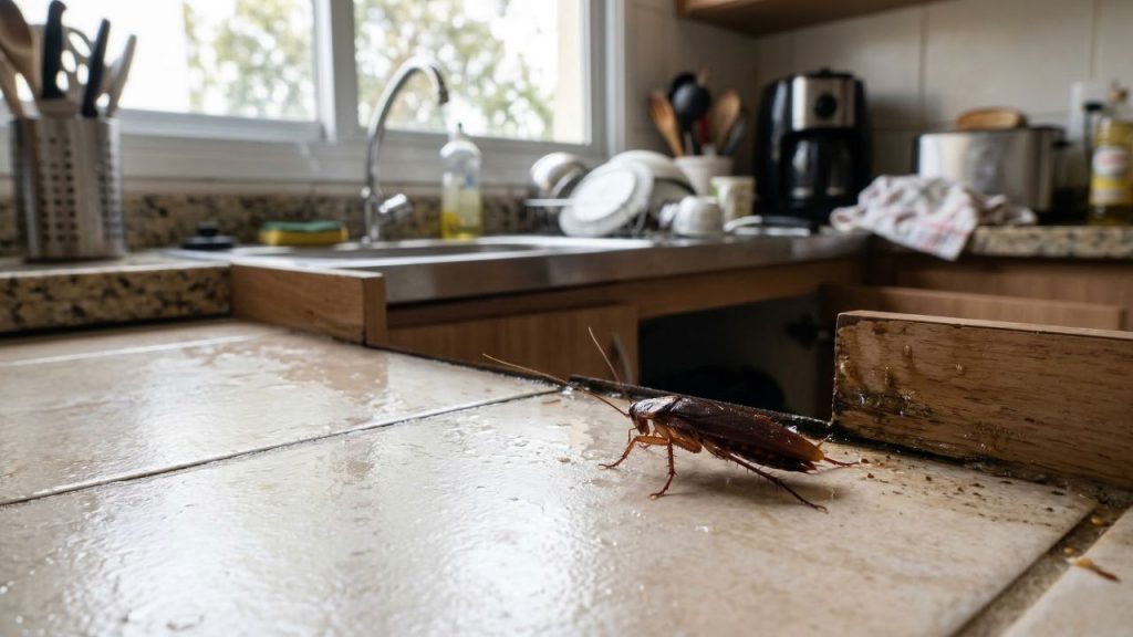 O que significa quando baratas aparecem de dia na sua cozinha?