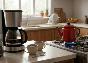 Quanto gasta usar cafeteira elétrica diariamente ou preparar café no fogão no mesmo período