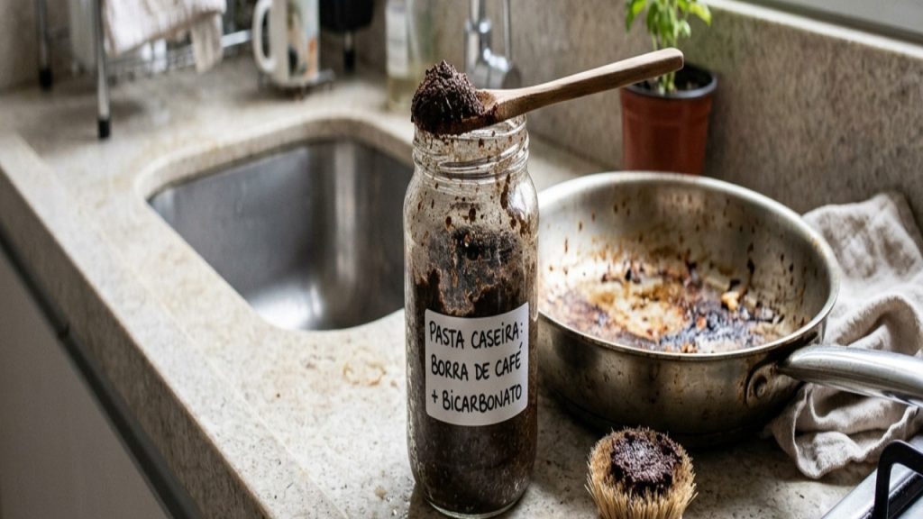 borra de café com bicarbonato