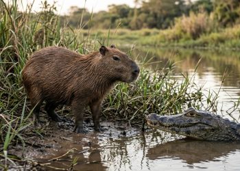 Por que os crocodilos não comem capivaras