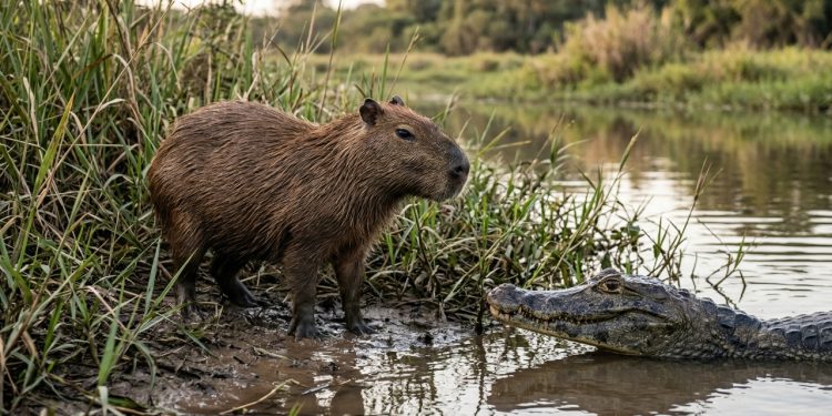 Por que os crocodilos não comem capivaras