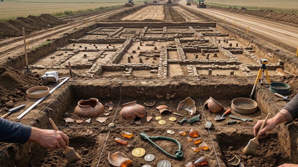 Eles deveriam estar construindo uma rodovia. Em vez disso, encontraram uma cidade repleta de tesouros