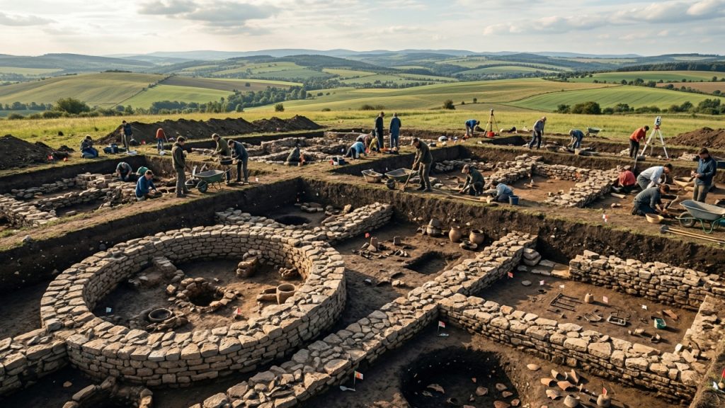 Eles deveriam estar construindo uma rodovia. Em vez disso, encontraram uma cidade repleta de tesouros
