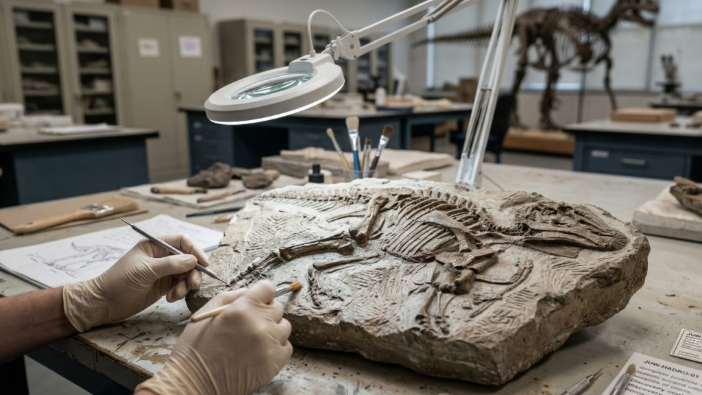 F&oacute;ssil encontrado por crian&ccedil;a durante passeio revelou esp&eacute;cie de dinossauro rara