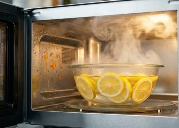 A técnica de limpeza a vapor no micro-ondas que derrete gordura antiga sem precisar de produtos químicos