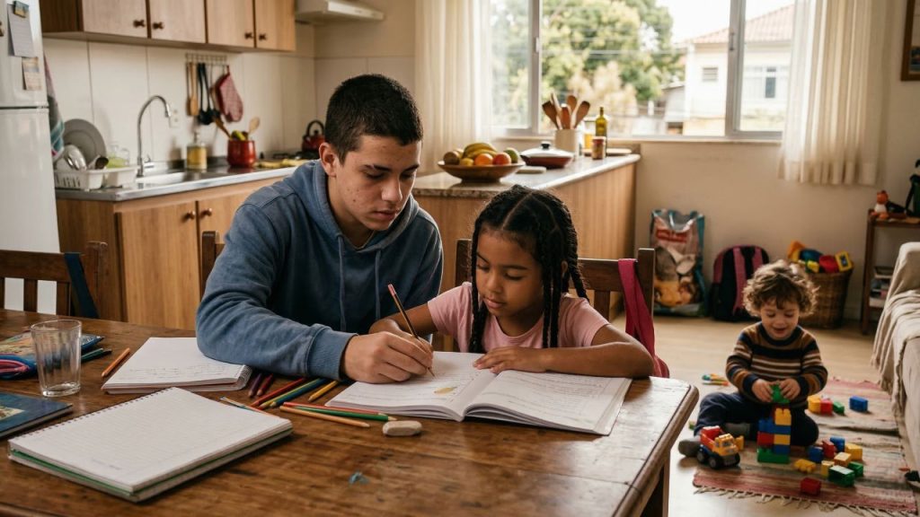 A psicologia diz que filhos mais velhos de famílias grandes carregaram um peso invisível