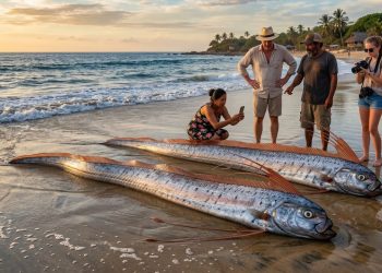Dois peixes que são o “presságio” de desastres foram encontrados novamente em uma praia