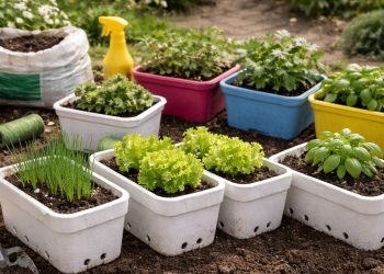 Como reutilizar potes de sorvete de isopor e plástico no jardim e transformá-los em vasos para plantas