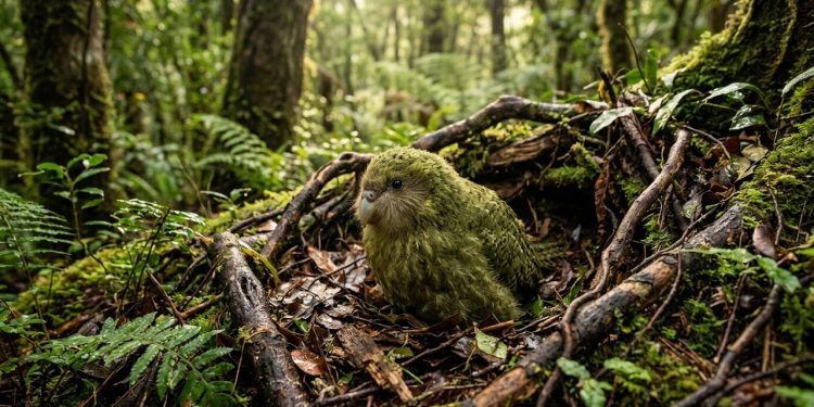 O filhote Tīwhiri, um macho de 121 gramas, nasceu na ilha-santuário Whenua Hou, na Nova Zelândia, e se tornou o primeiro cácapo a nascer em quatro anos