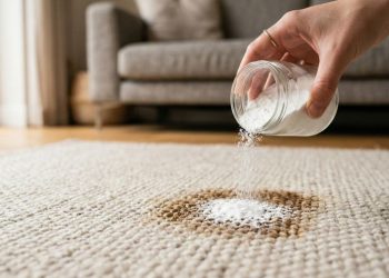 Mancha no tapete de vinho ou café pode sair com bicarbonato usado do jeito certo