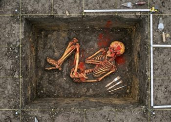 Arqueólogos descobrem tumba intacta de 4.500 anos sob o asfalto de uma nova rodovia na Europa