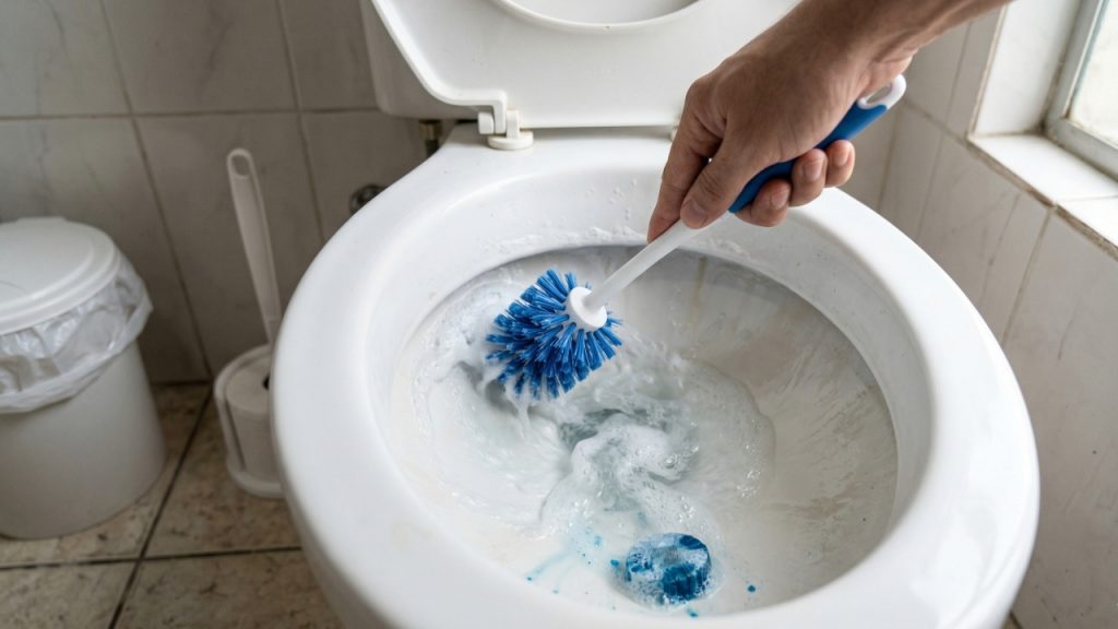 Coloque no vaso sanitário. Quinze minutos depois, seu vaso sanitário estará como novo