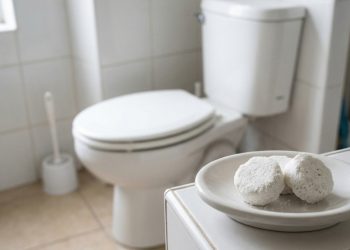 Coloque no vaso sanitário. Quinze minutos depois, seu vaso sanitário estará como novo