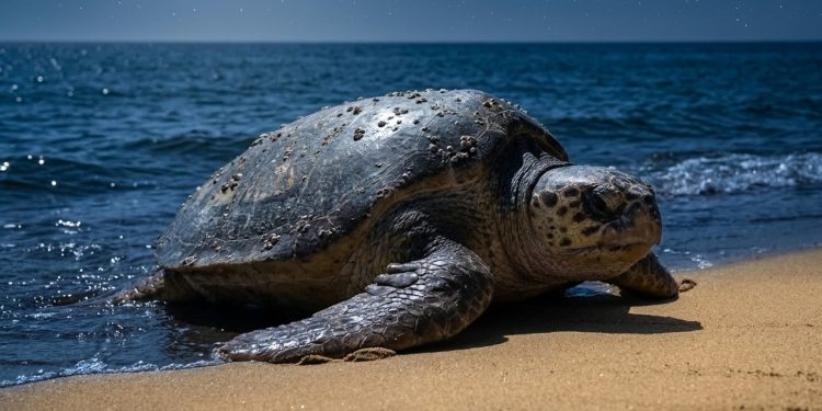 O reaparecimento histórico de uma tartaruga-cabeçuda no litoral do Espírito Santo surpreendeu os pesquisadores locais