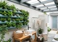 Como montar uma lavanderia funcional com jardim vertical, toldo e varal moderno em pouco espaço
