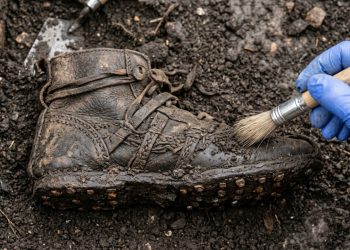 Sapatos gigantes encontrados perto da Muralha de Adriano despertam mistério em torno dos soldados da Roma antiga.