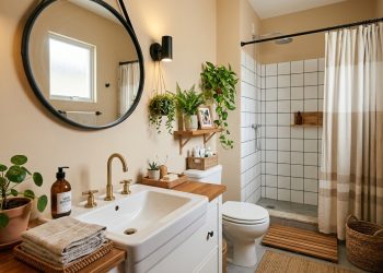 Transformando um banheiro pequeno e sem graça em um ambiente moderno estilo Pinterest