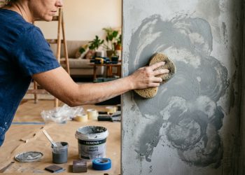 É possível fazer uma parede de cimento queimado com efeito profissional gastando apenas R$50,00