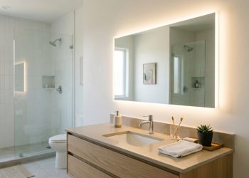 Esse espelho com LED embutido é fácil de fazer e deixa sua sala luxuosa