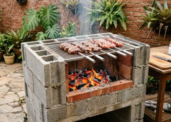 Como fazer uma churrasqueira no quintal gastando pouco e em tempo recorde