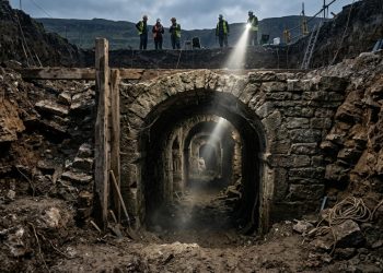 Um túnel medieval escondido é descoberto sob um antigo cemitério na Alemanha