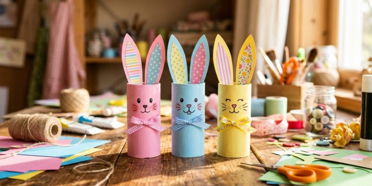 Aprenda a fazer lembrancinhas de Páscoa usando rolos de papel higiênico ou papel toalha